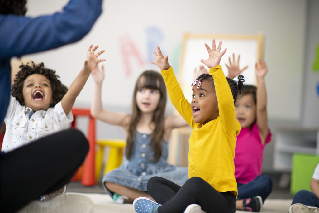 infants playing in child care classroom